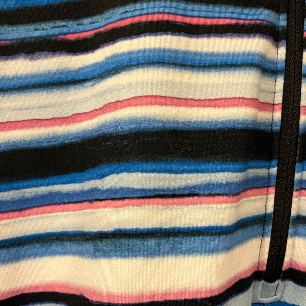 T by Talbots half zip Striped Multicolor pullover - Picture 2 of 7